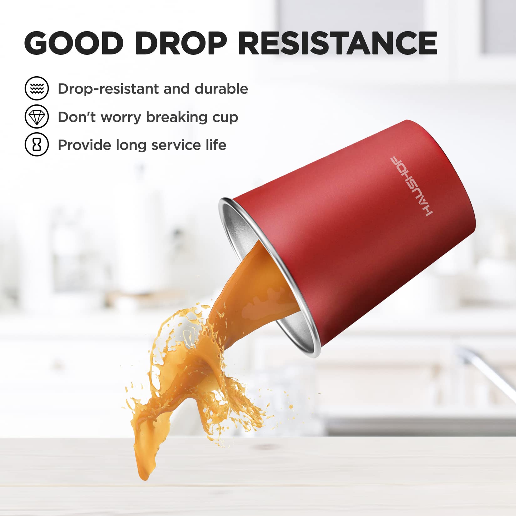 HAUSHOF 14 oz cups keep beverages cold and refreshing