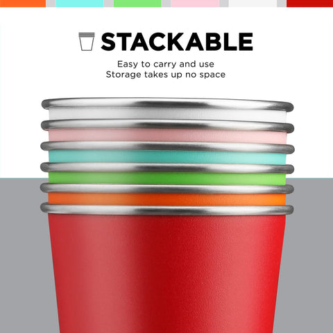 HAUSHOF drop-resistant steel cups resist cracks for reliable use