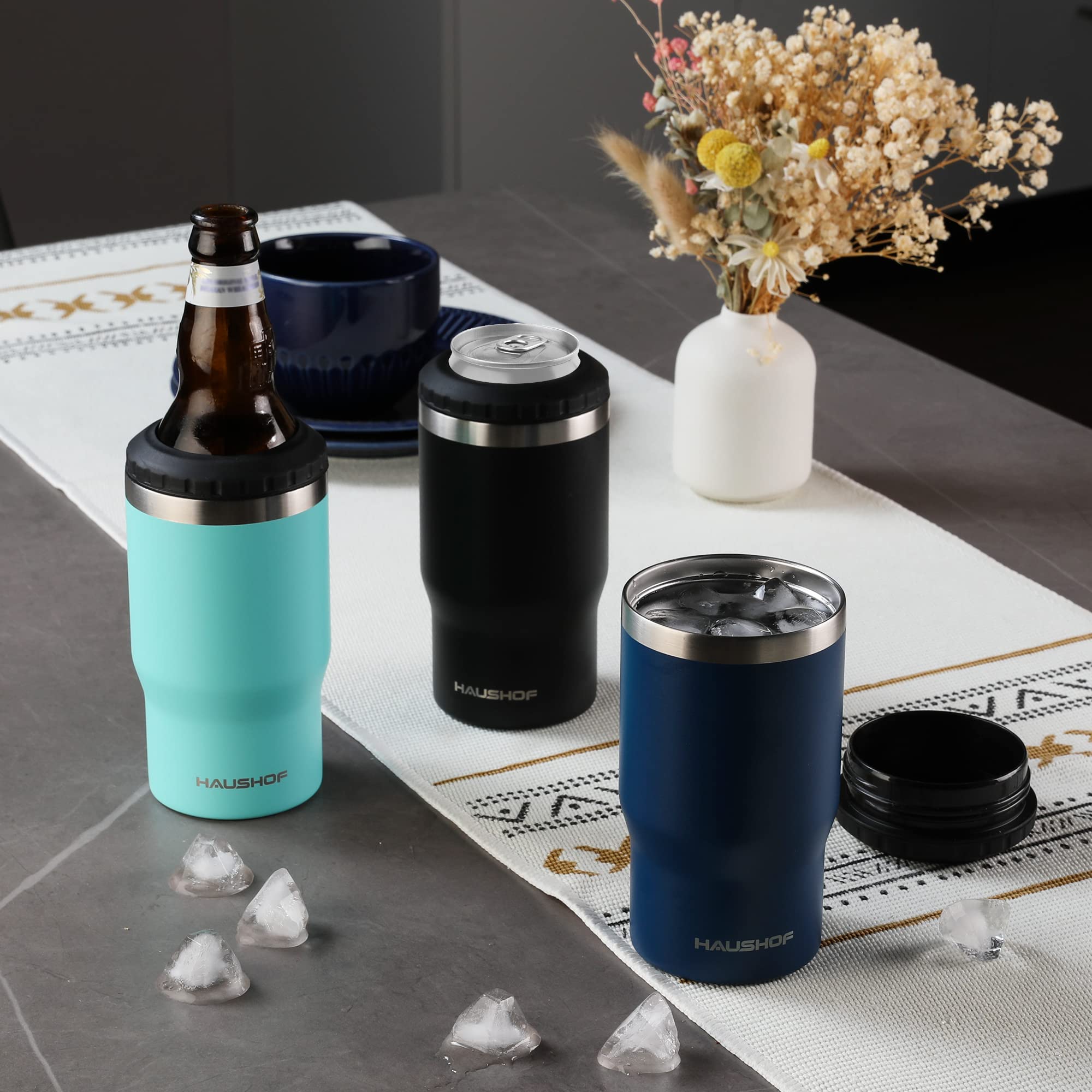 HAUSHOF stainless steel can insulator with durable construction for outdoor use