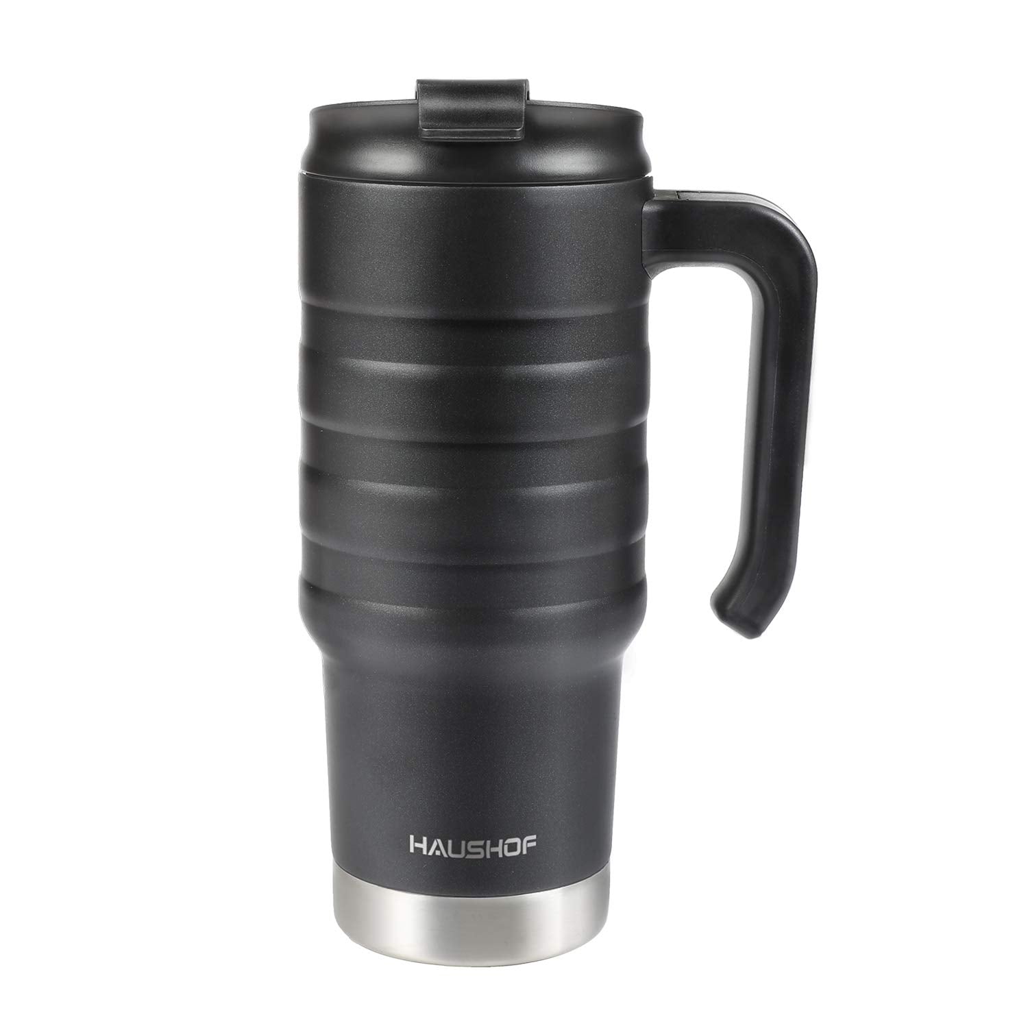 HAUSHOF travel mug with handle for easy grip on commutes.