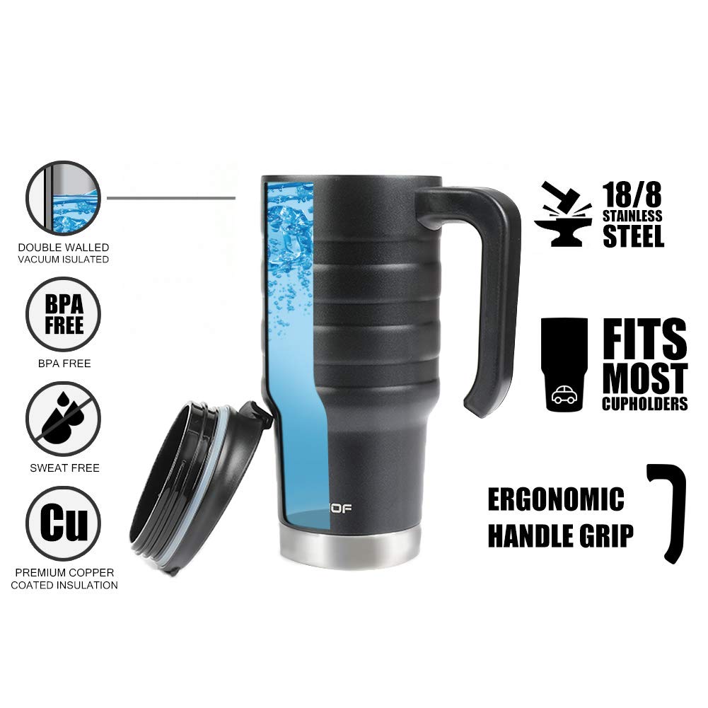 HAUSHOF leak-proof cap prevents spills during travel and workouts.