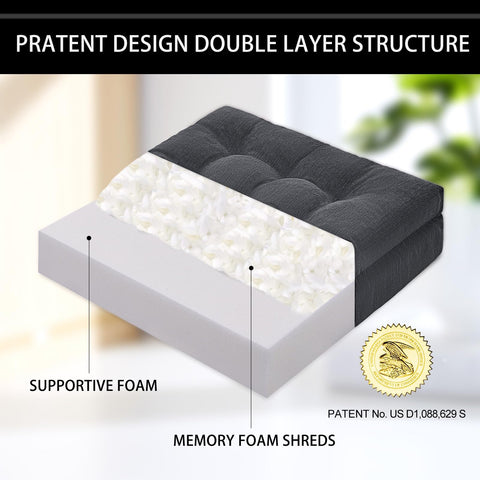 HAVARGO memory foam shreds top layer close-up for fatigue-free seating