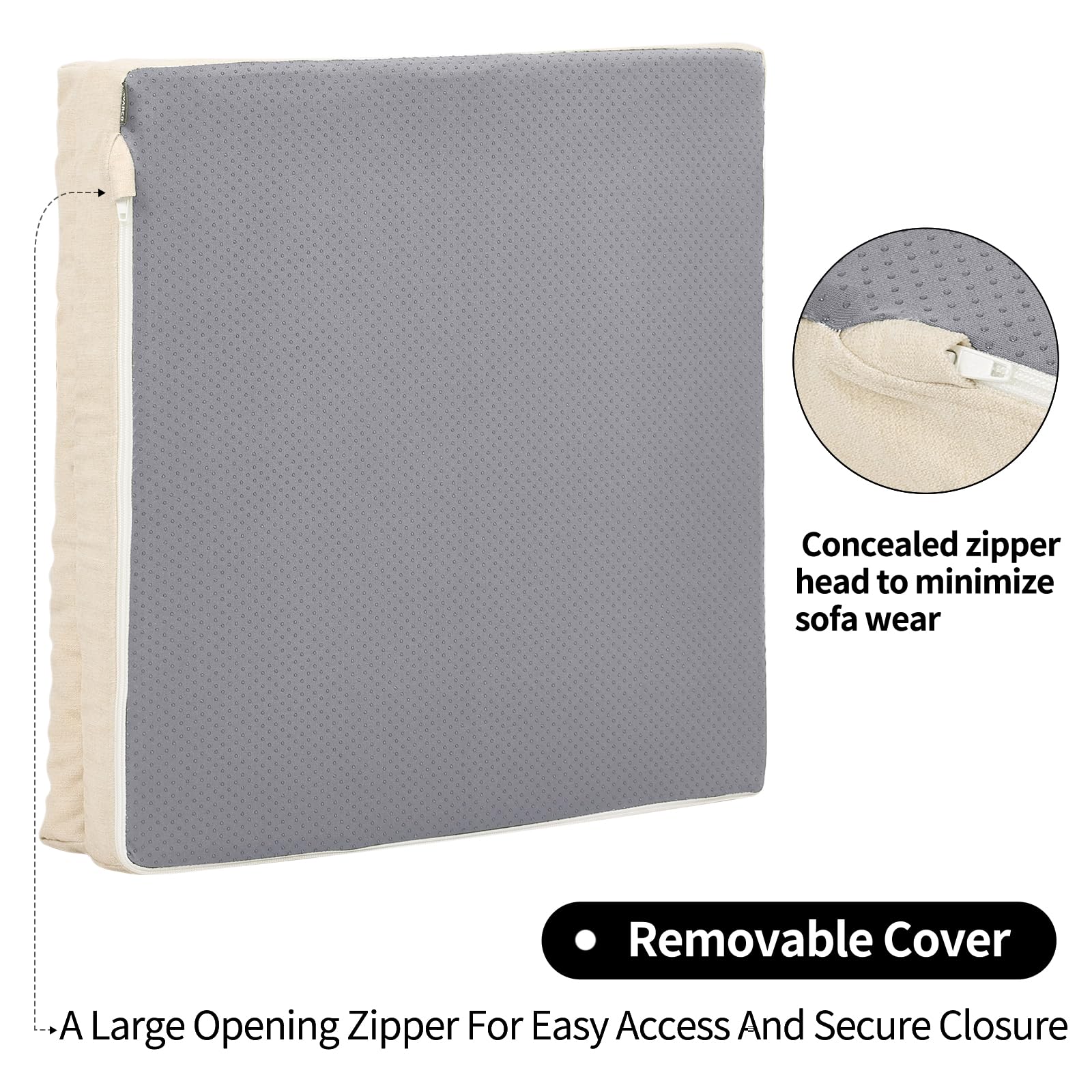 HAVARGO recliner cushion cover with zipper enables easy removal and cleaning