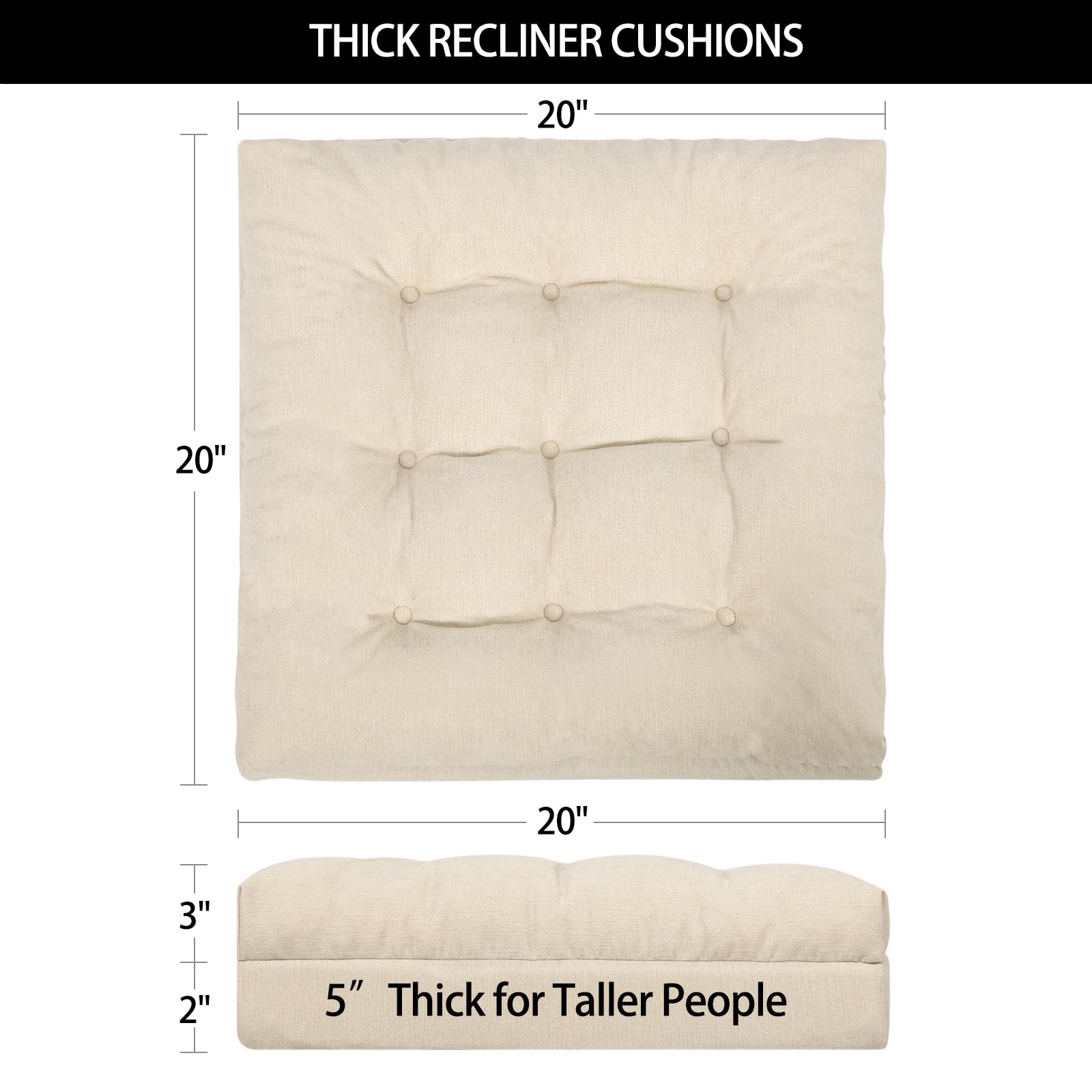 HAVARGO recliner cushion foam layers close-up with soft top and supportive base