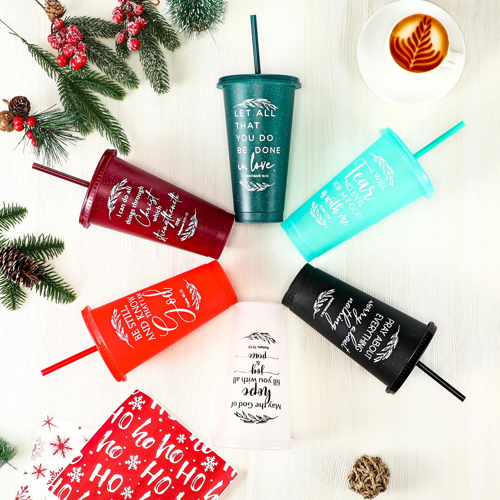 Havawish 12 scripture quotes tumbler offering varied encouragement