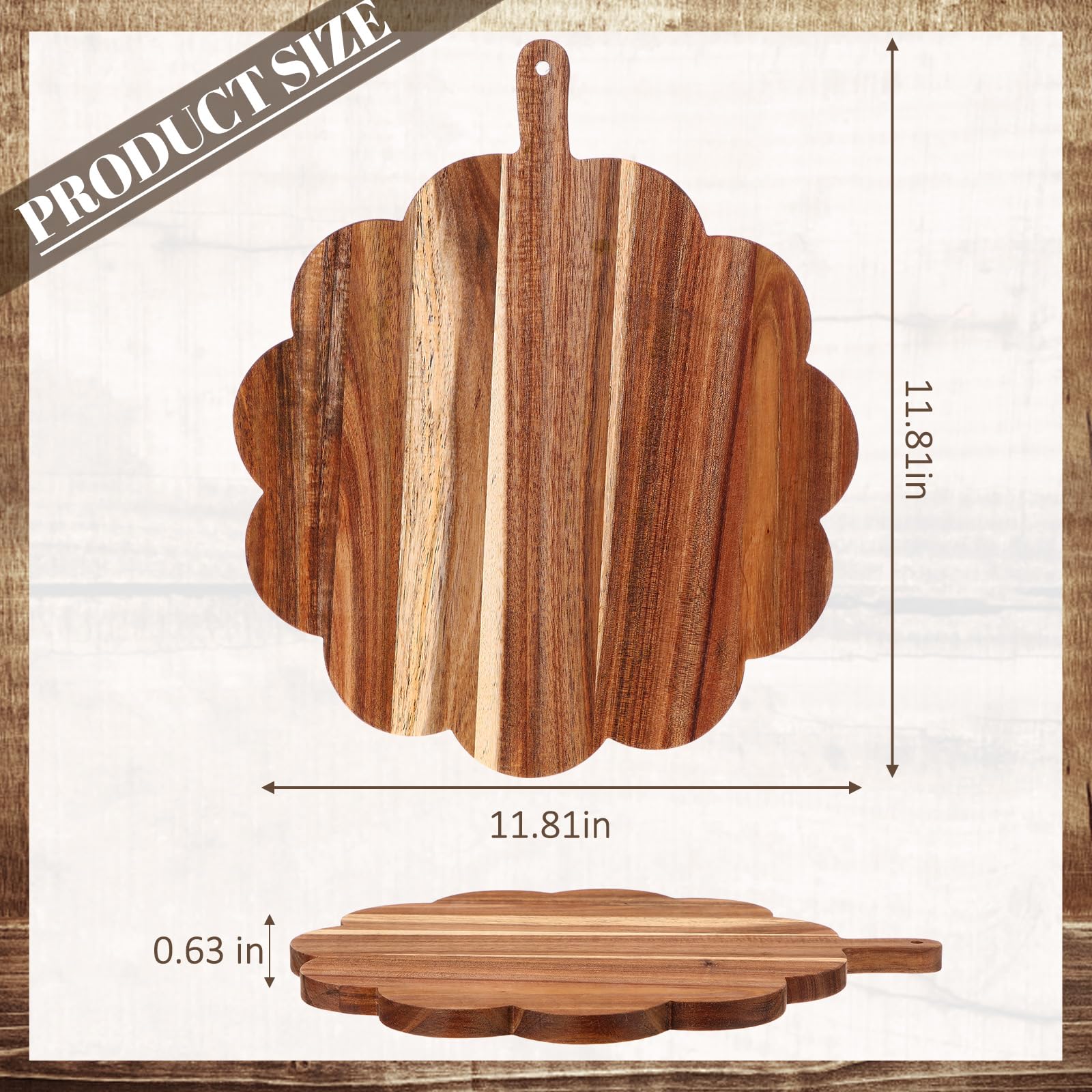 Havawish scalloped board on dining table setup for cheese and fruit
