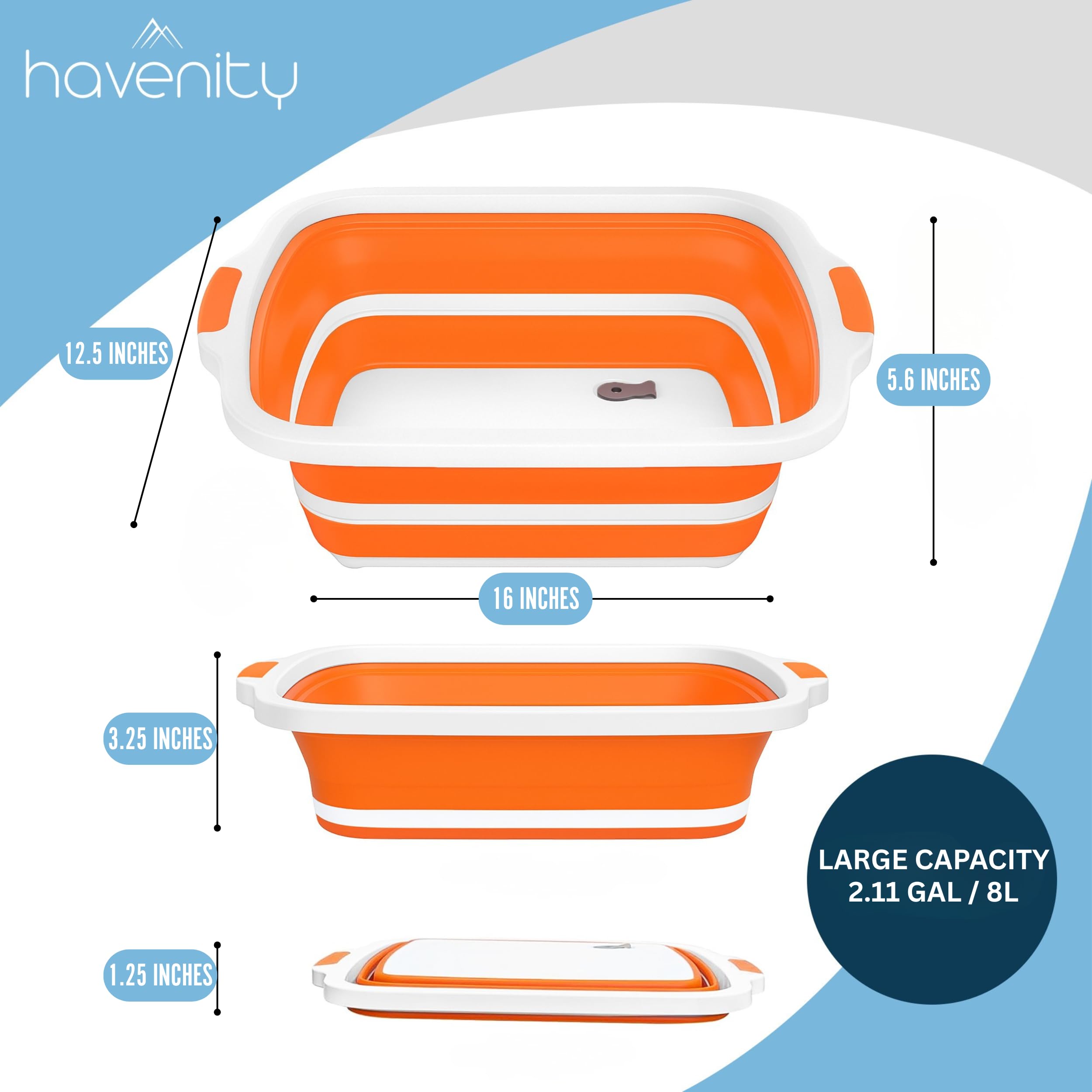 Havenity BBQ Prep Tub expanded for full meal prep and marinating.