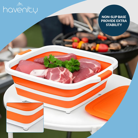 Multi-purpose Havenity BBQ Prep Tub supports camping and picnics.