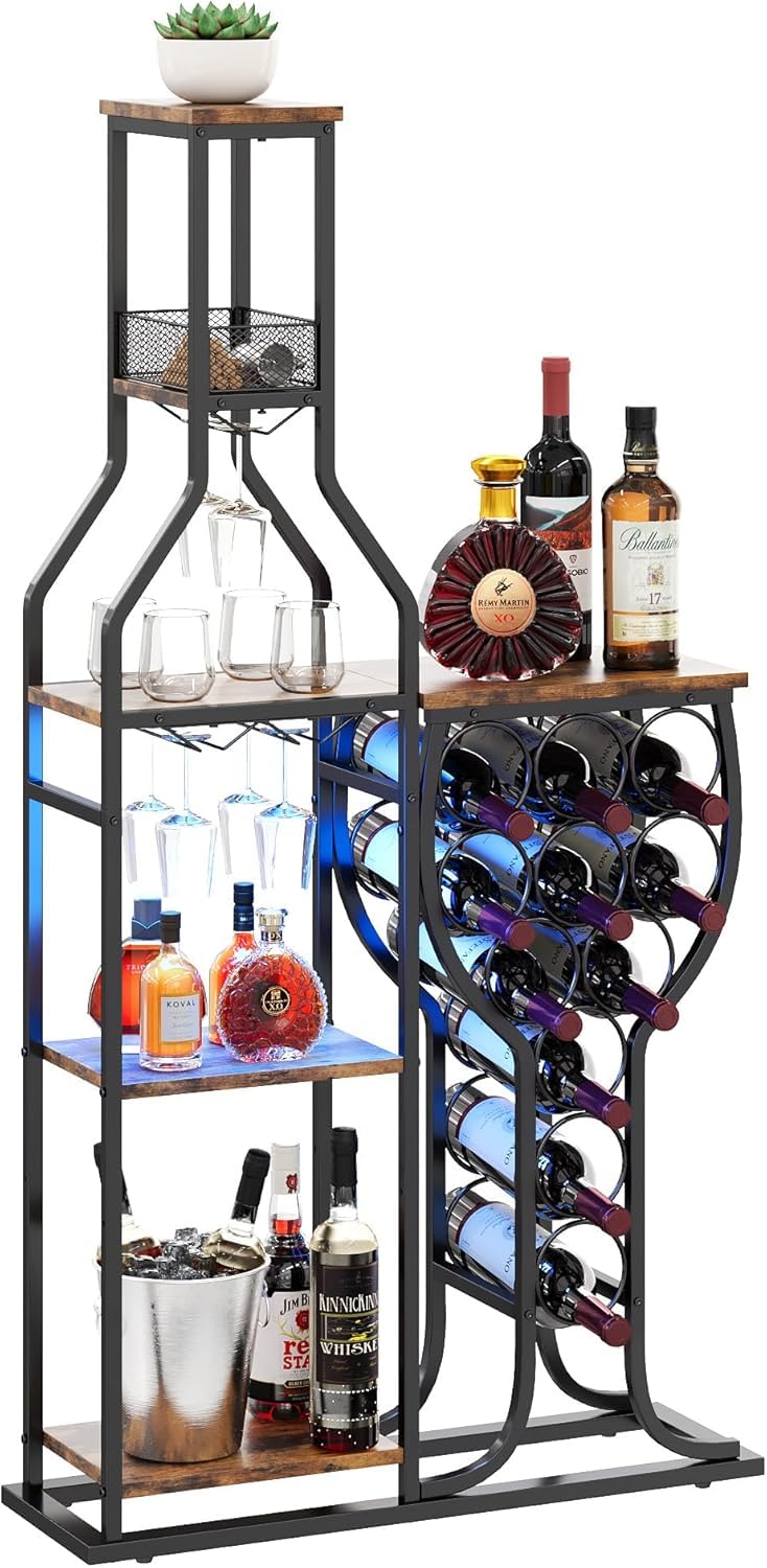 HavenlyYouth metal frame ensures sturdy, durable minibar storage.