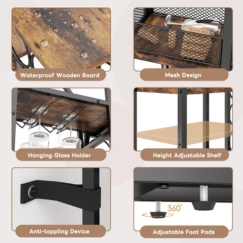 HavenlyYouth waterproof wooden shelves resist spills and sustain longevity.