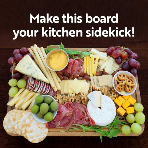 HAVHAF double-sided cutting board supports meats and vegetables with easy flipping.