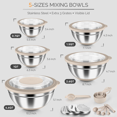 HaWare 4.6 qt bowl with clear lid demonstrating airtight freshness on display