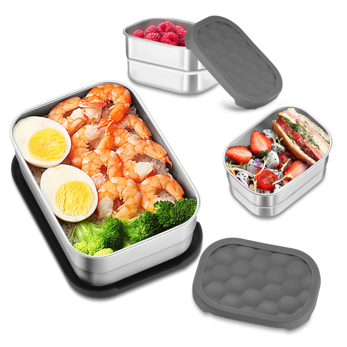 HaWare kids lunch box front view showing durable stainless steel design