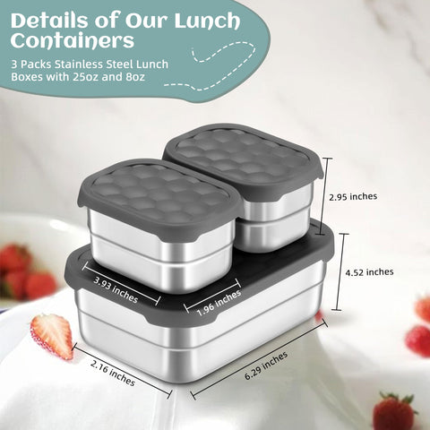 HaWare lunch box open to reveal three containers for meals and snacks