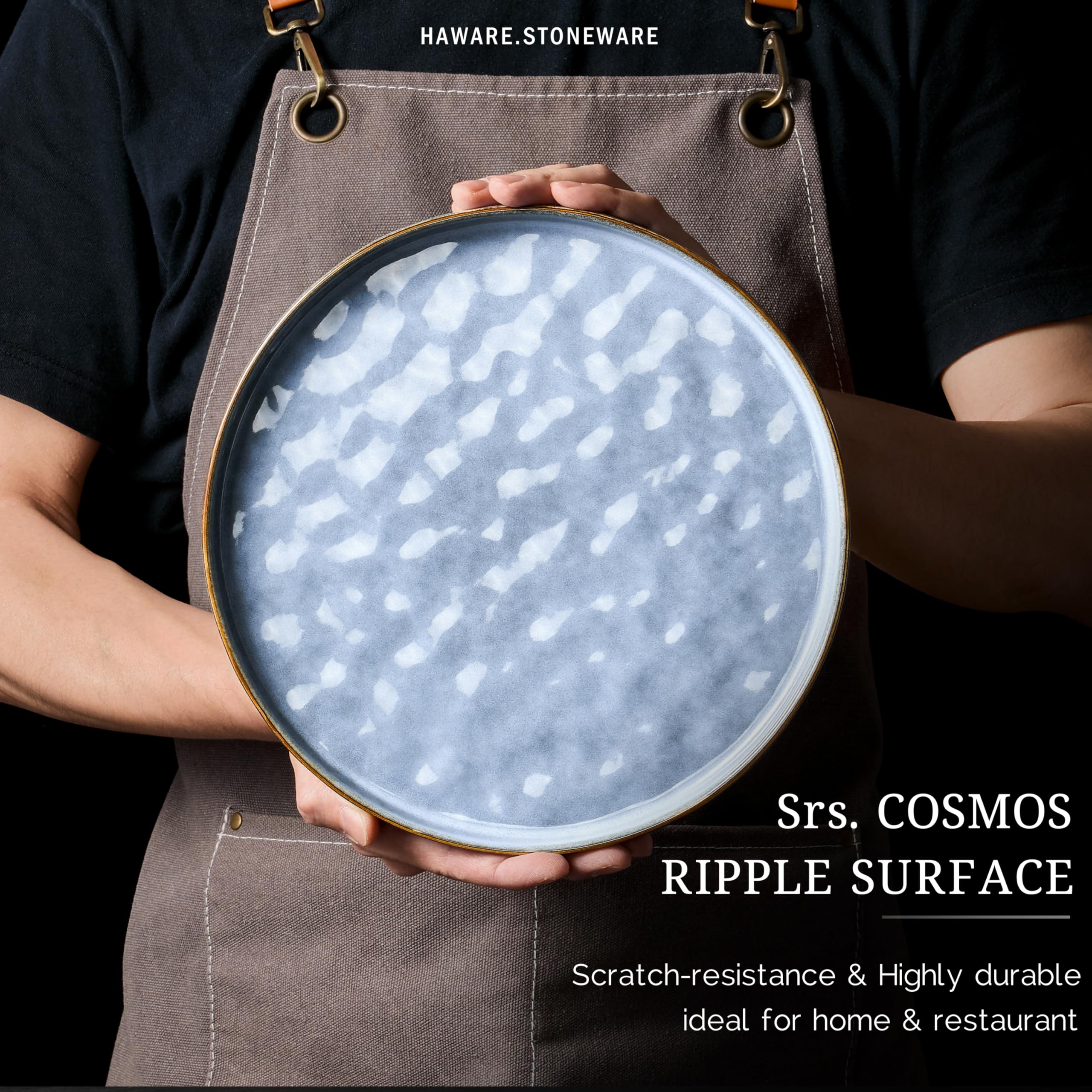 HaWare stoneware is microwave and dishwasher safe for daily convenience.