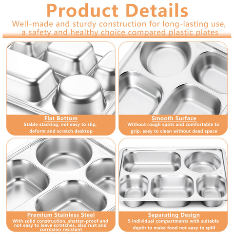 HaWare divided plate is dishwasher-safe and rust-free for daily use.