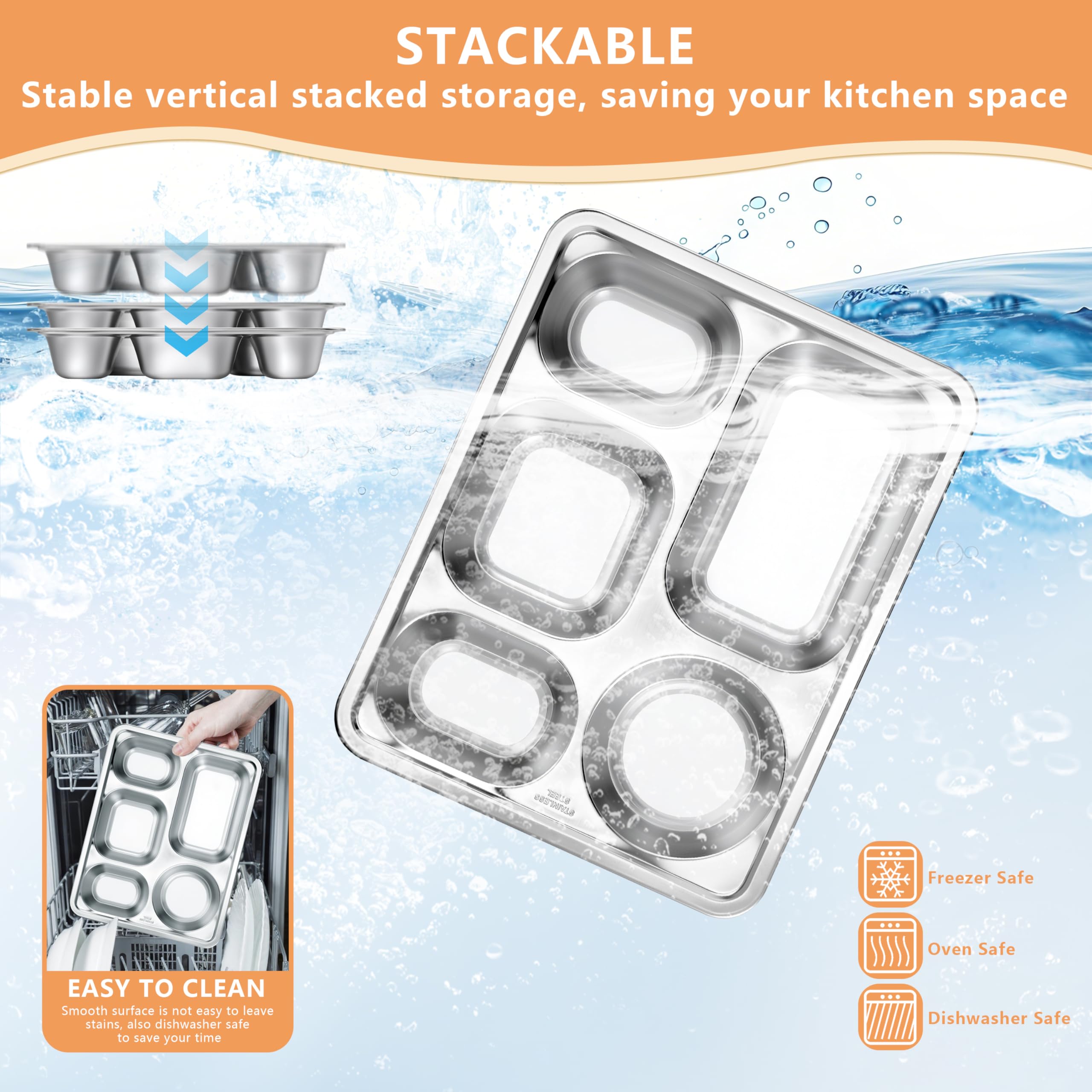 HaWare meal-prep-serving-tray handy for home meals and portioned lunches.