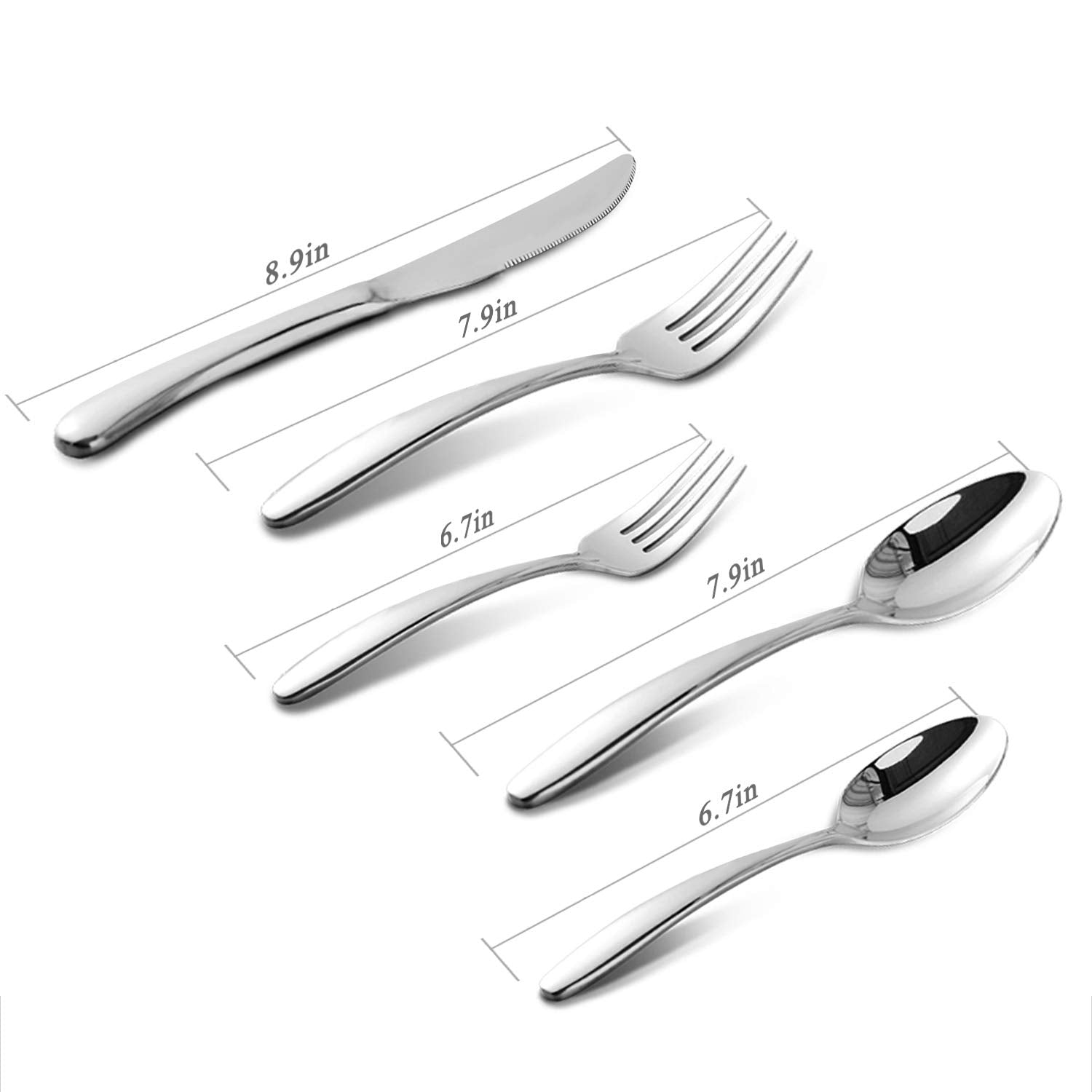 HaWare mirrored stainless steel spoons close-up showing premium finish and ease of cleaning.
