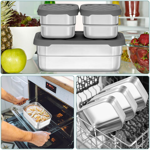 Nestable design with three containers for efficient packing and storage