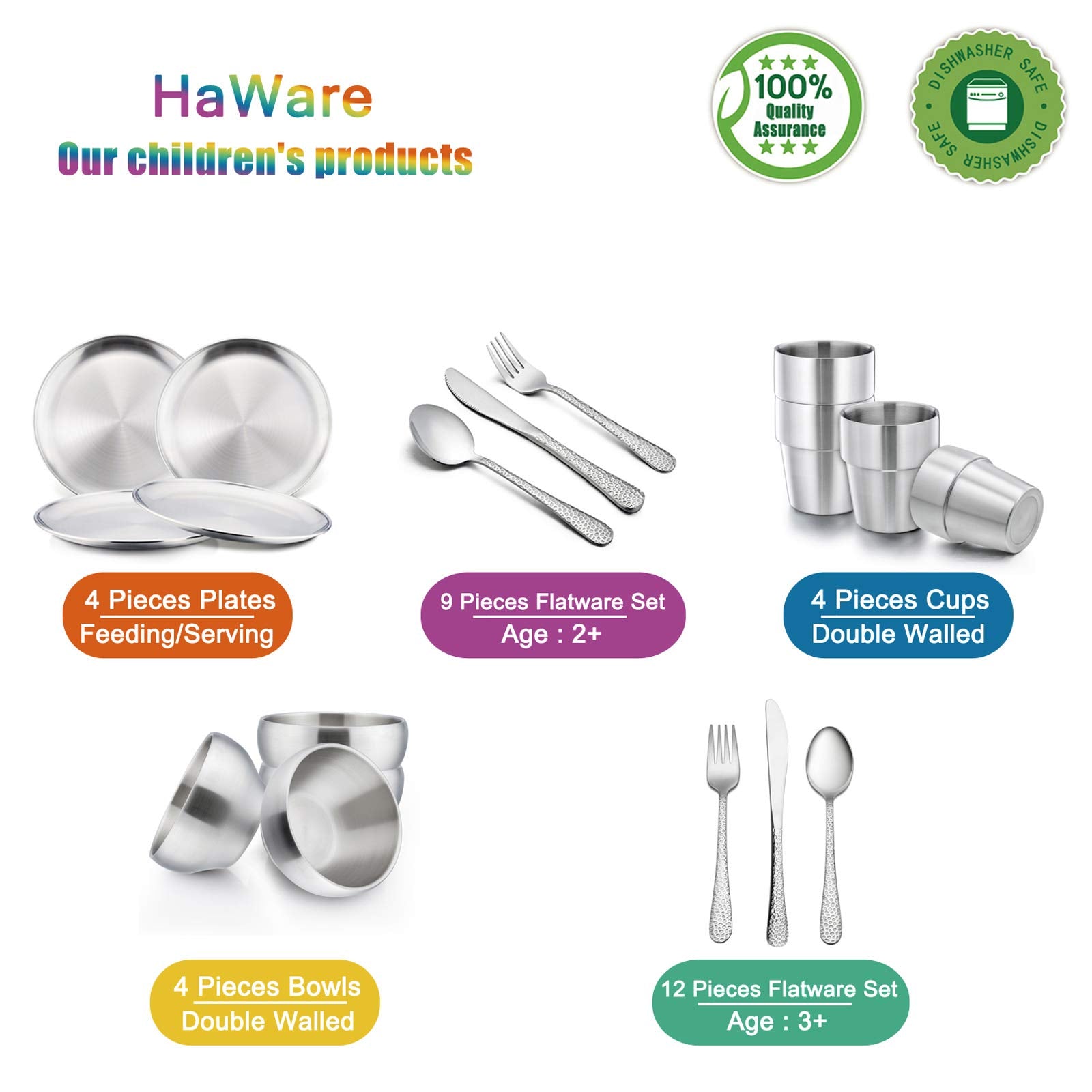 HaWare plastic-free plates for kids support reusable meals for family routines.
