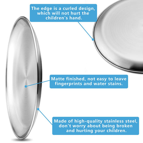 HaWare plates with smooth rounded edges designed for kid safety during meals.