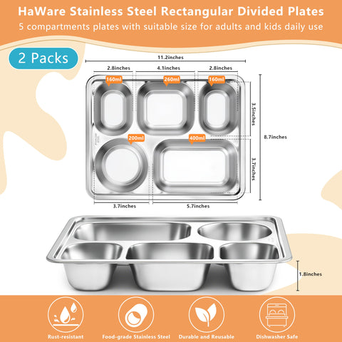 HaWare portion-control tray shows 1.8-inch depth to minimize spills.