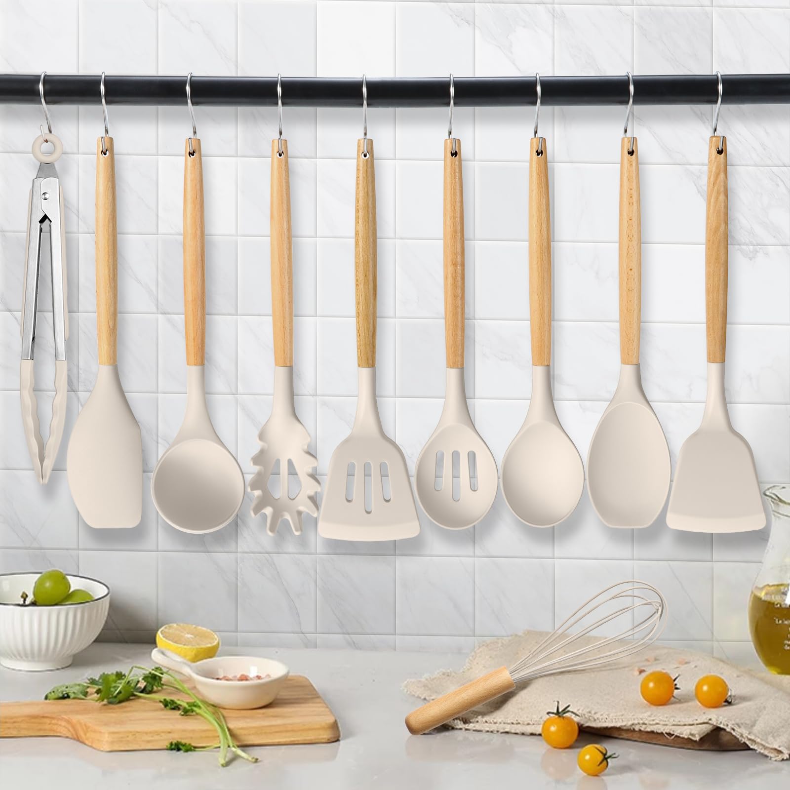 HaWare compact storage display keeps utensils organized on the counter.
