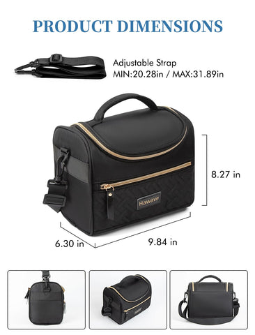 Hawave 8L capacity fits containers, fruit, water bottle, and snacks