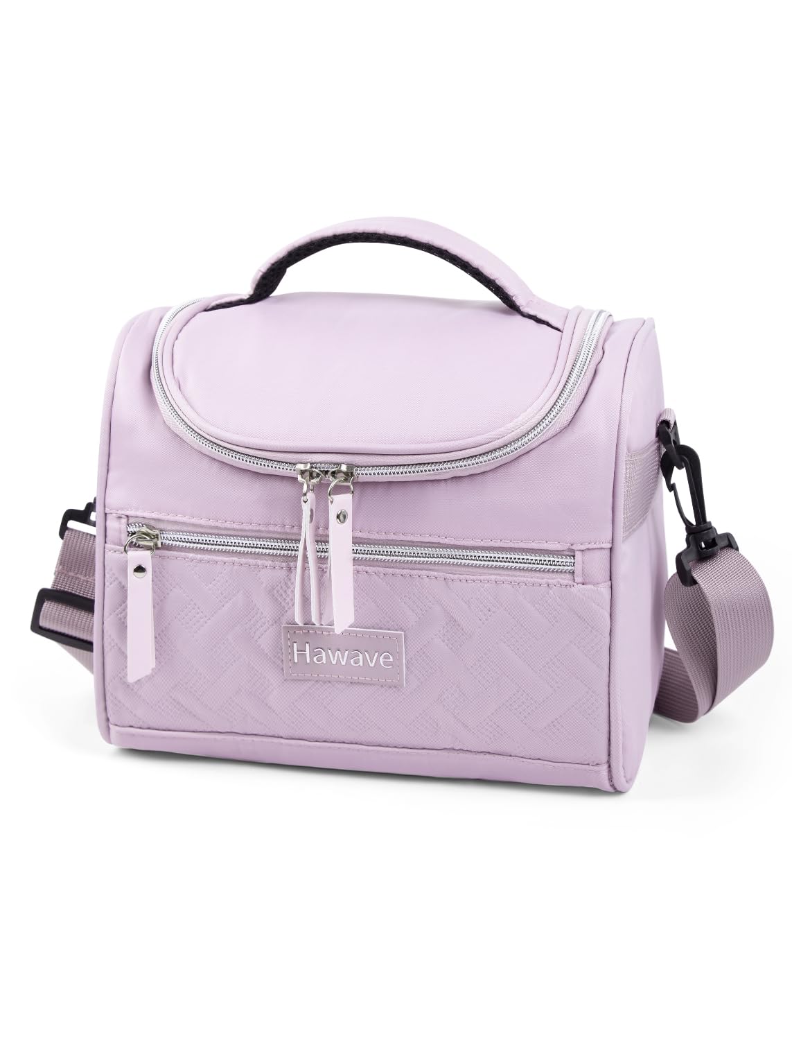 Hawave lunch bag front pocket purple for quick access at work.