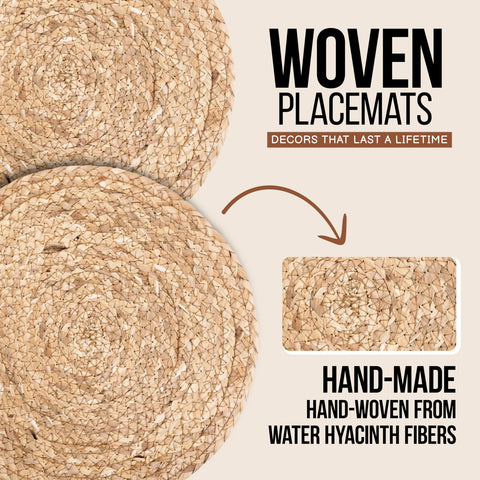 HaxHut heat-resistant round placemats protect surfaces during hot meals