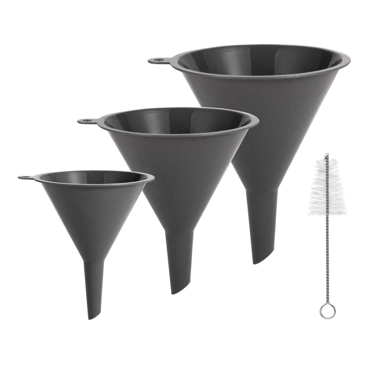 HAYAWEY three-piece funnel set for precise transfers and space-saving storage