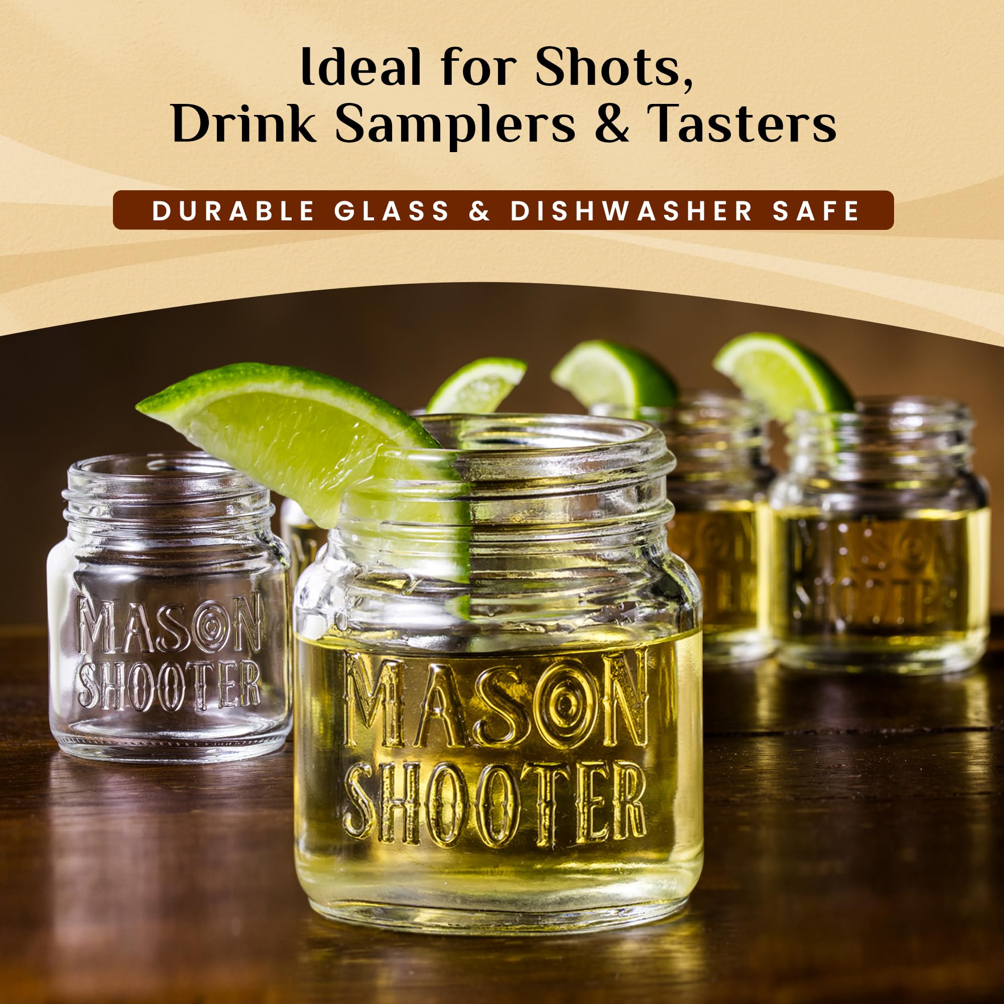 Hayley Cherie dishwasher-safe glass; lids require hand washing for longevity.