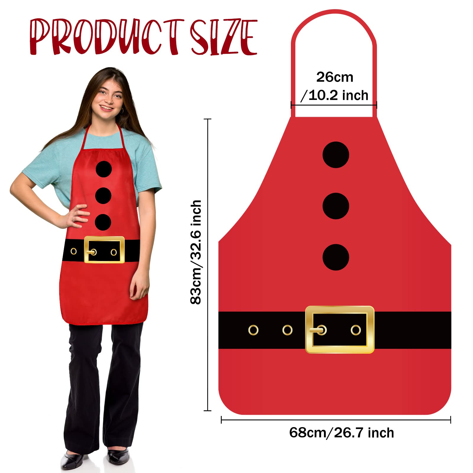 Haysandy snowman apron with carrot nose and scarf for festive baking.