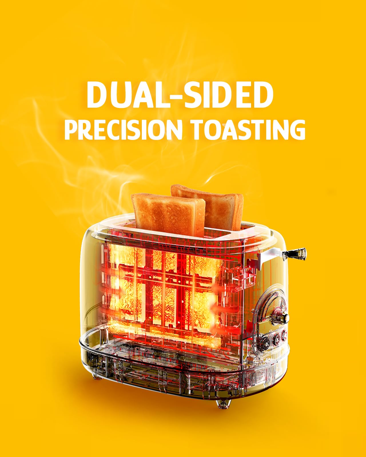 Removable crumb tray feature on Hazel Quinn x Eduardo Recife toaster.