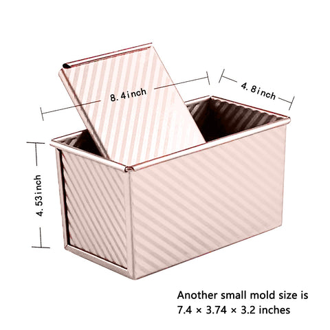 Hazyore pullman bread pan mini with cover ideal for compact loaves