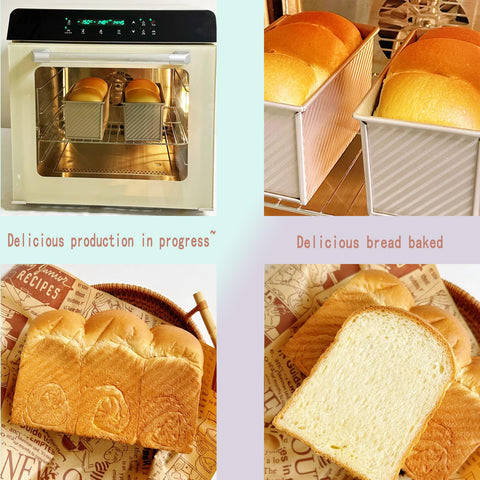 Hazyore pullman bread pan mini with vented bottom for uniform bake