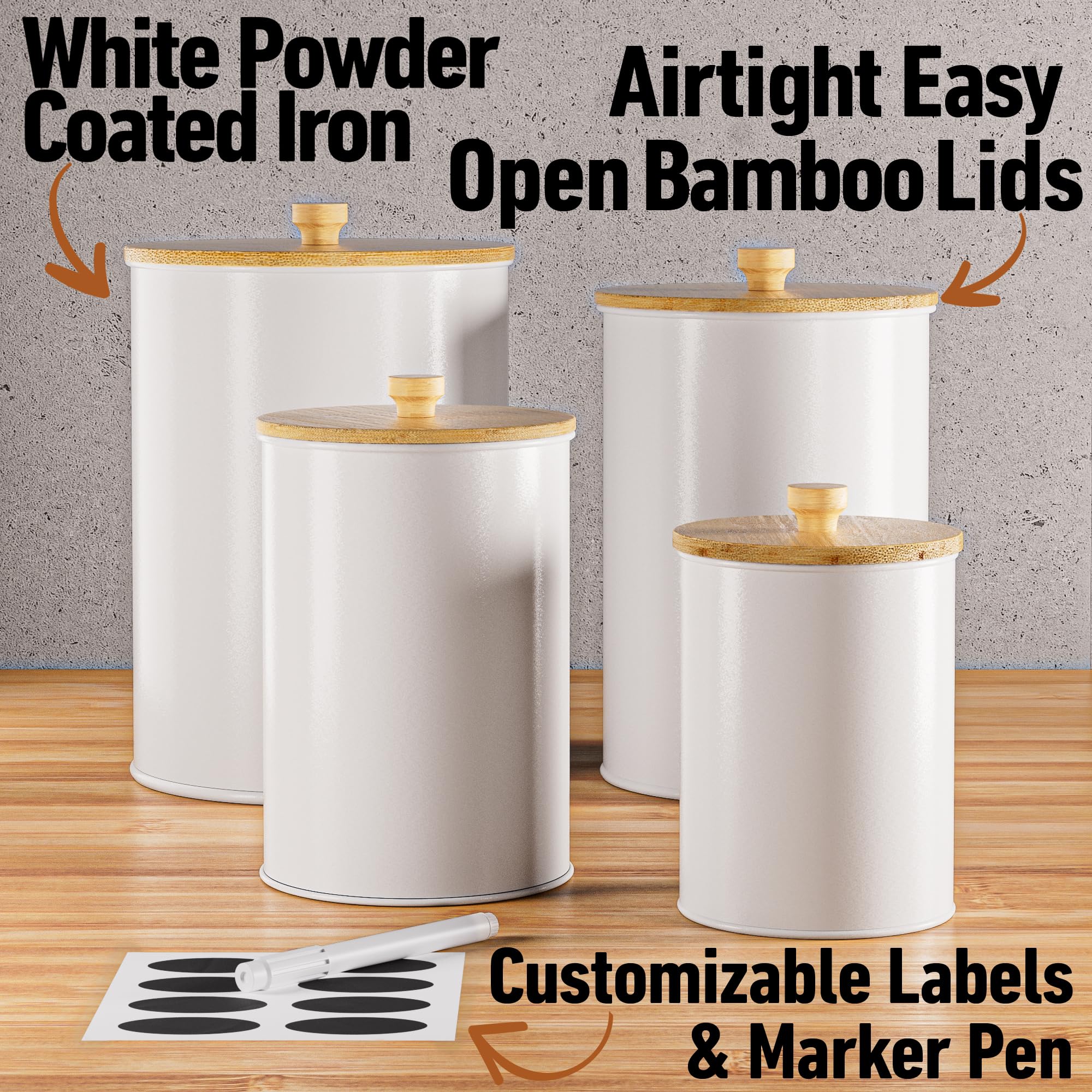 HB Design Co airtight lids closeup highlighting moisture protection for pantry staples