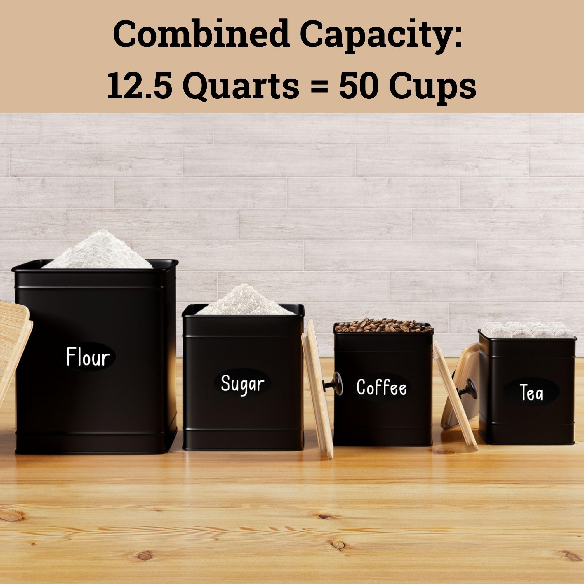 HB Design Co airtight lids with rubber seal keep contents moisture-free.