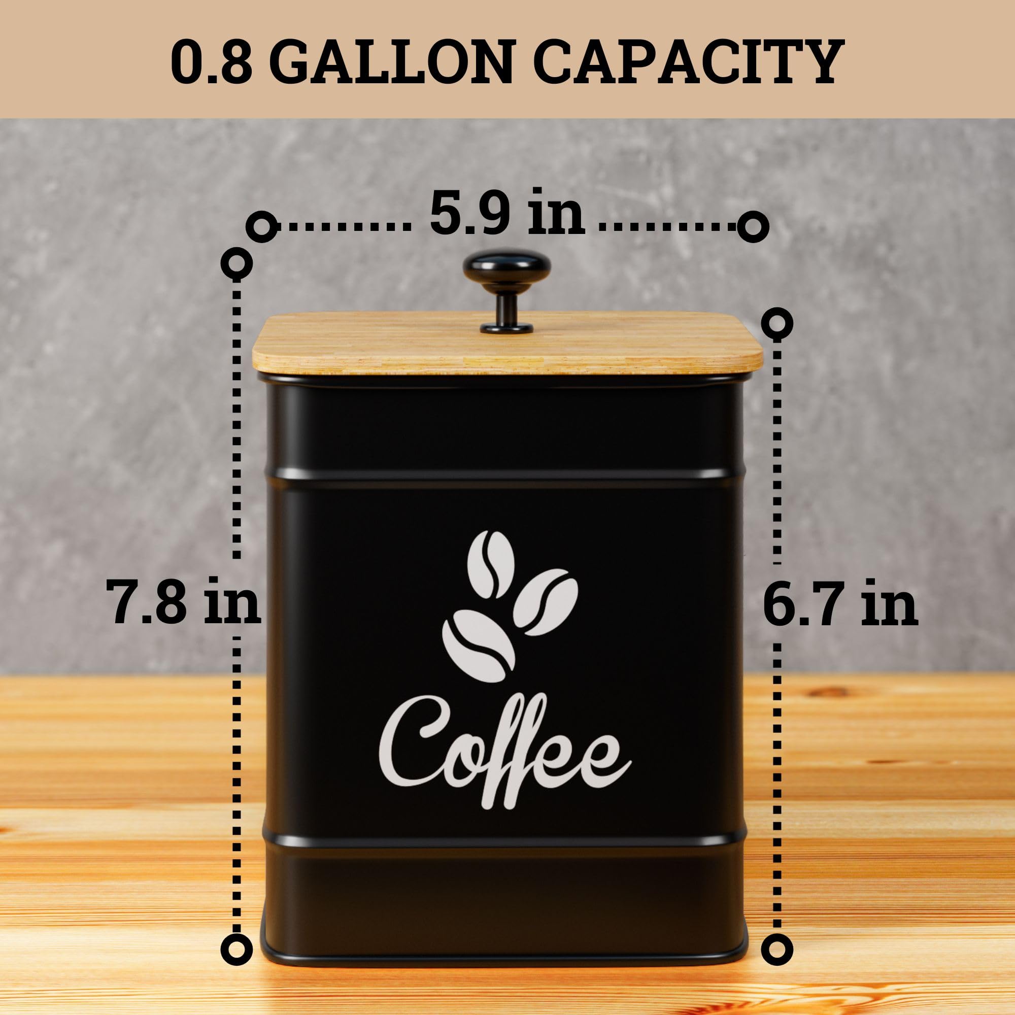 HB Design Co versatile storage for beans, grounds, or pods on counter.