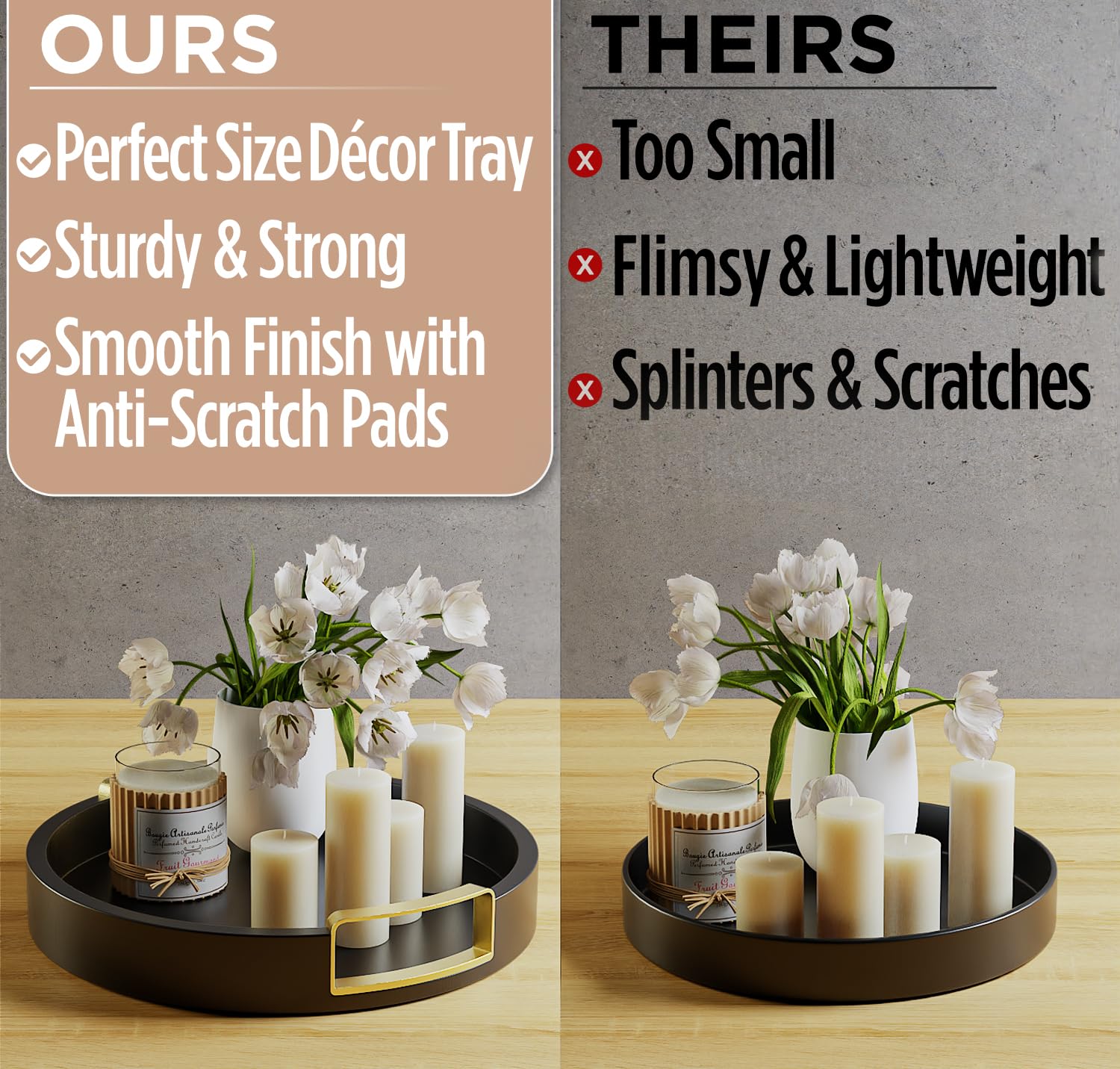 HB Design Co decorative tray displayed on a stylish coffee table