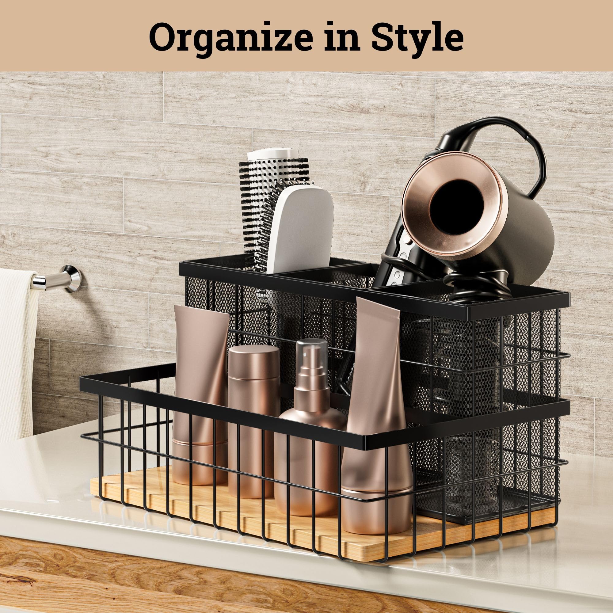 HB Design Co heat-resistant metal frame supports heavy hot tools safely.