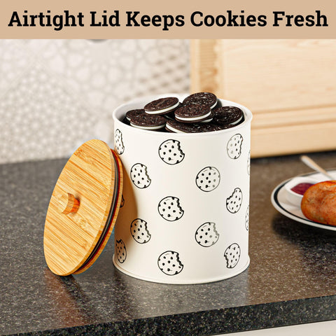 HB Design Co large cookie jar shown on kitchen counter for display and storage