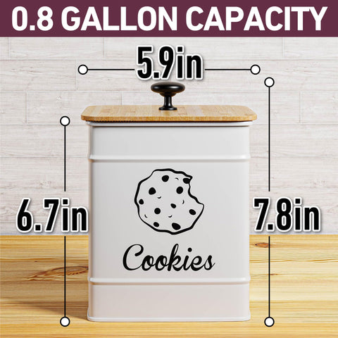 HB Design Co. one-gallon cookie jar demonstrates large capacity for treats.