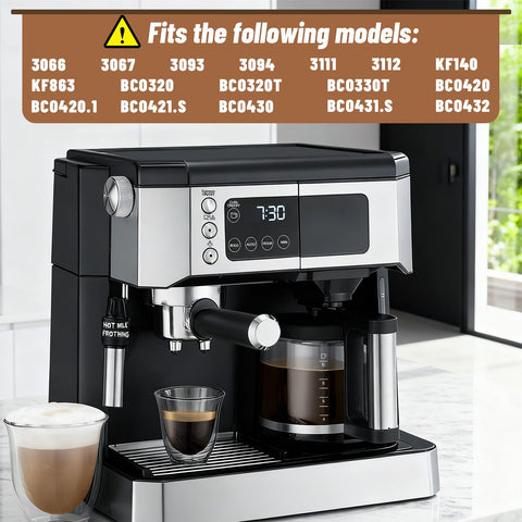 HBCyole borosilicate glass carafe endures heat while monitoring levels.