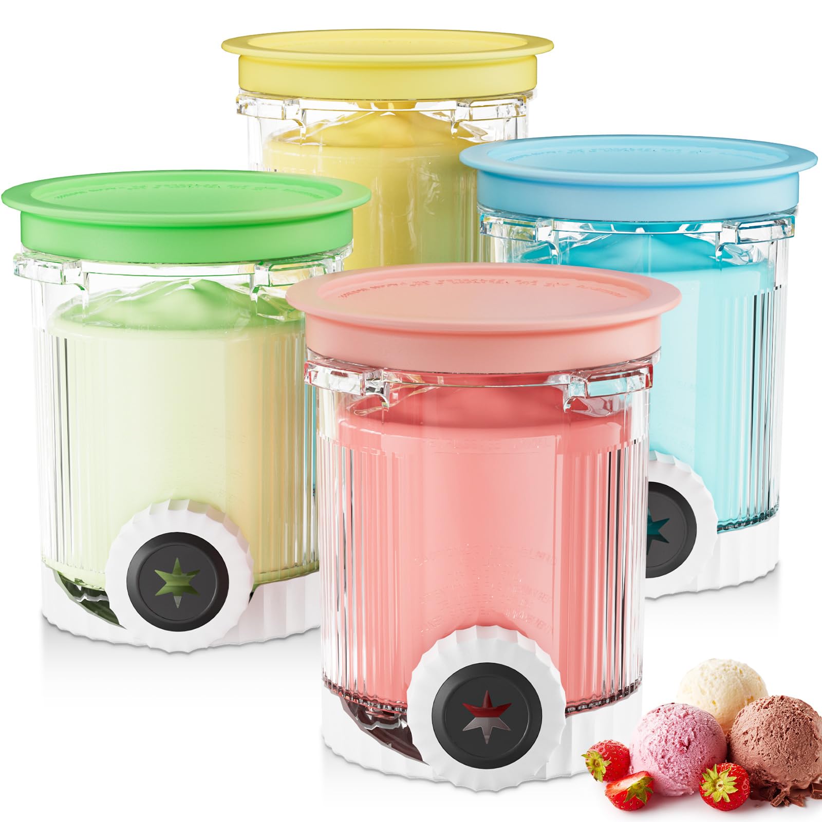 HBCyole Creami swirl pint for Ninja NC700 series enabling quick soft serve at home