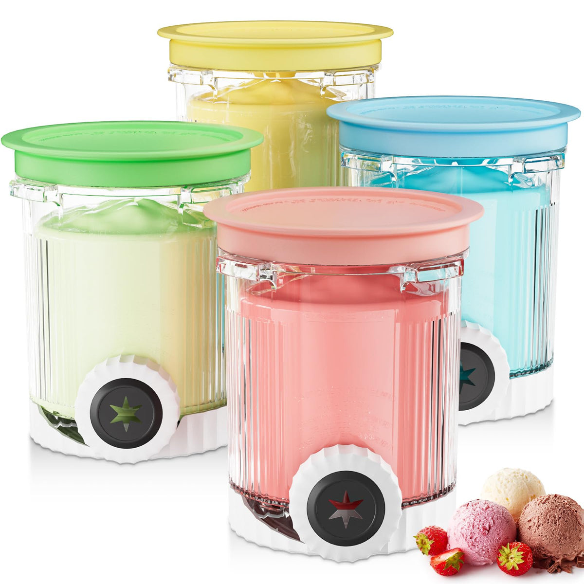 HBCyole Creami swirl pint for Ninja NC700 series enabling quick soft serve at home