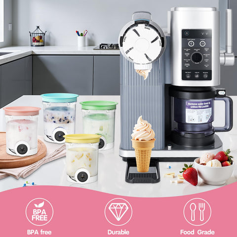 HBCyole swirl pint pair for Ninja NC700 allows versatile flavor prep