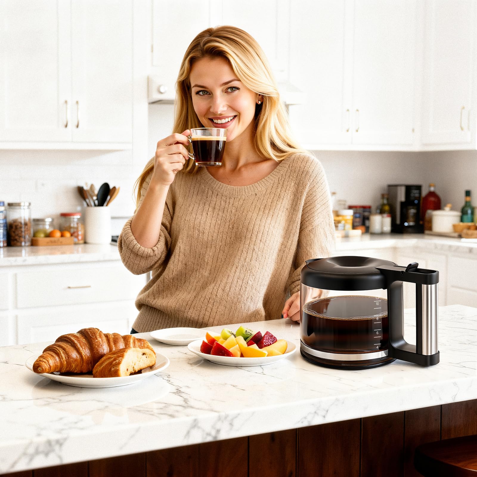 HBCyole replacement carafe keeps your De'Longhi routine running smoothly.