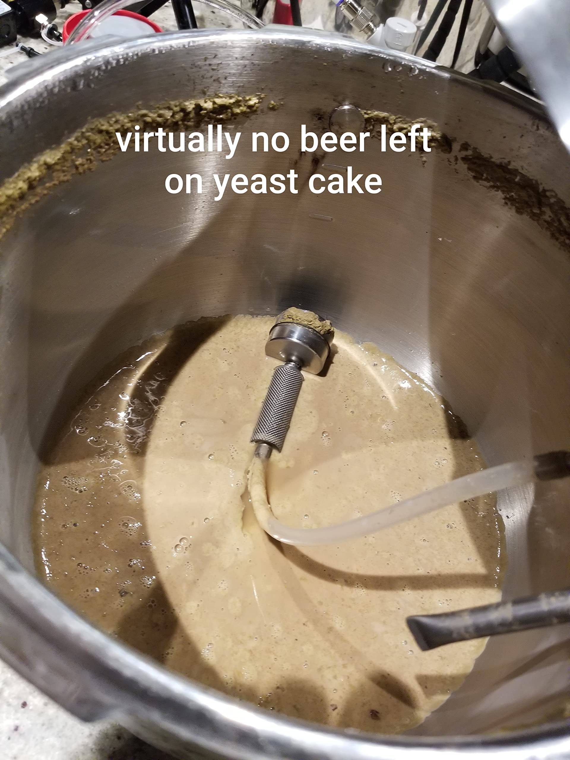 HBL Flotit 2.0 draws nearly all beer from the keg, minimal left.