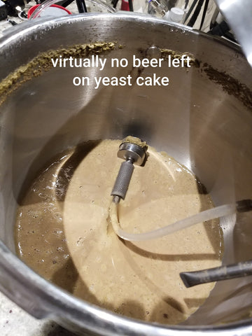HBL Flotit 2.0 draws nearly all beer from the keg, minimal left.